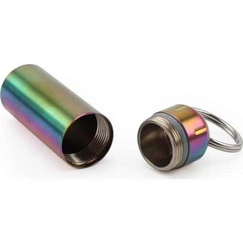 Outdoor Camping Tool Stainless Steel Waterproof Canister Medicine Seal Capsule Bottle Mini Box