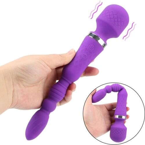 Magic Wand 2 In 1 Anal Plug Female Masturbator Lesbian 10 Modes Vibrator Erotic Machine Sex Toys for Women Adults Products
