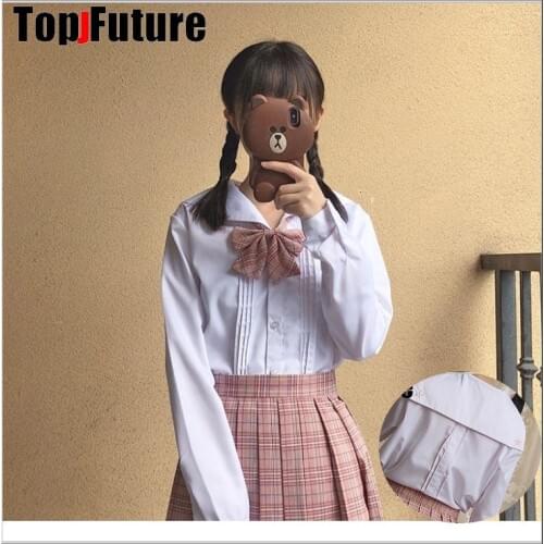 Star Embroidery Japanese Student Girl School Jk Uniform Top Middle High School Uniform long short Sleeve organ sailor suit Shirt