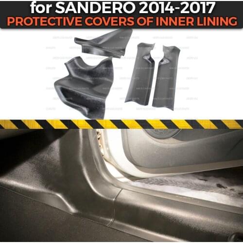 Protective covers for Renault Sandero / Stepway 2014-2017 of inner lining ABS plastic trim accessories protection of carpet car