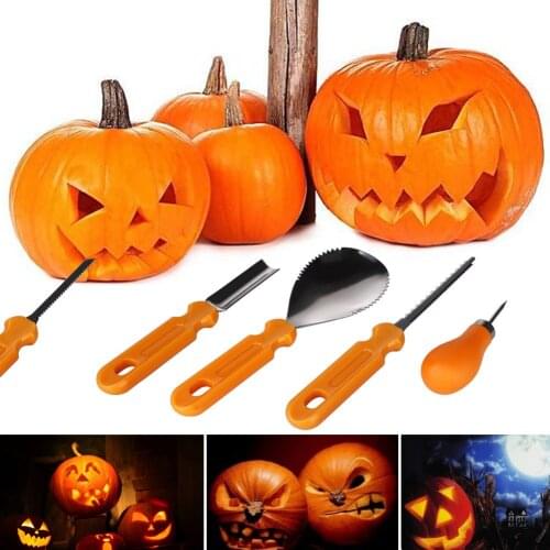 1 set Halloween Pumpkin DIY Wood Carving Cutter Kit Fruit Vegetable Carving Tools DIY Craft Supplies Wood Carving Chisels Knife