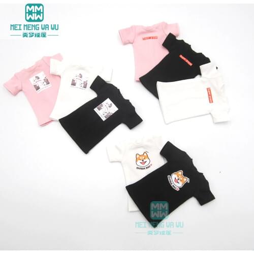 1PCS Blyth Doll Clothes fashion print long T-shirt, headband, socks for Blyth , Azone1/6 doll accessories