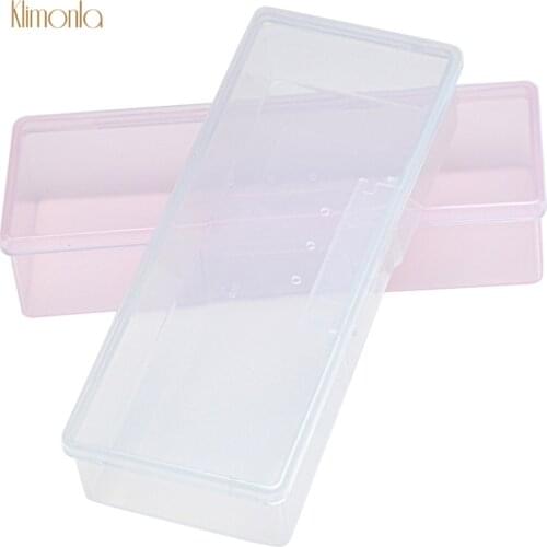 1pcs Plastic Empty Nail Art Rectangle Storage Box Rhinestone Jewelry Decors Organizer Case Manicure Nail Art Tools