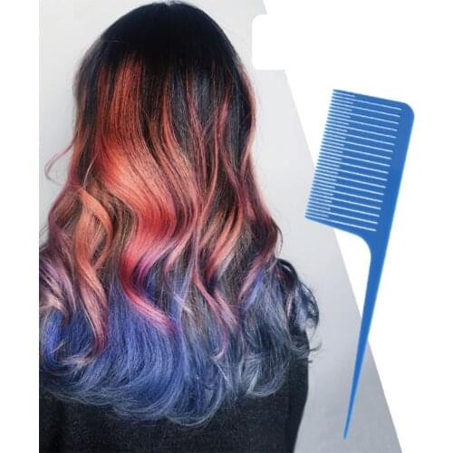 1pc Hair Dyeing Comb Hair Brush Sectioning Highlight Comb Barber Hairdressing Combs Salon Hair Styling Tool