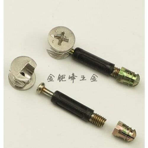 10pcs Thickening three in one connector / screw / eccentric wheel / connector / plastic rod alloy expansion joint