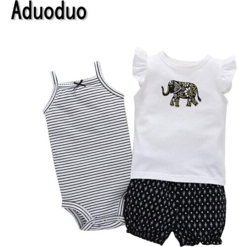 2016 baby girl summer clothes,roupa de bebe menino infant clothing 3 pcs sets children clothing kids clothes Vest rompers