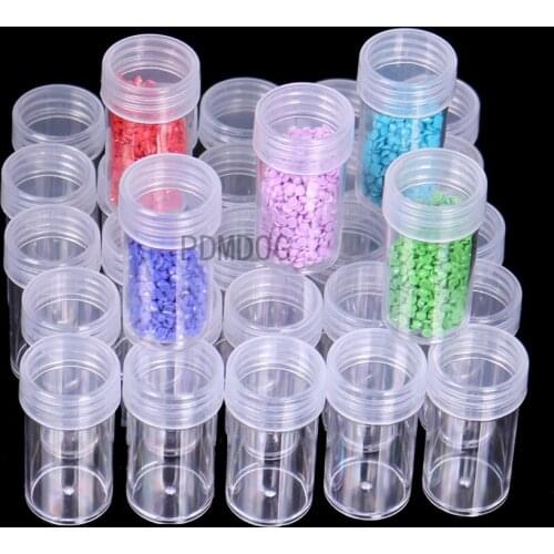 30/60/240 Bottles Transparent Container Case Diamond Painting Accessories Diamond Embroidery Beads Storage Box Organizer Tools
