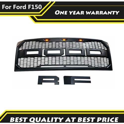 ABS MATTE BLACK 4x4 OFF-ROAD ACCESSORIES FRONT RAPTOR GRILLE BUMPER GRILL RACING GRILLS FIR FOR FORD F150 2009-2014