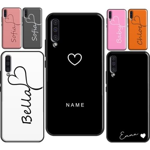 PERSONALISED CUSTOM INITIALS NAME Case For Samsung A21S A20e M21 M31 Cover For Galaxy A51 A71 A50 A70 A40 A10 A30S Coque