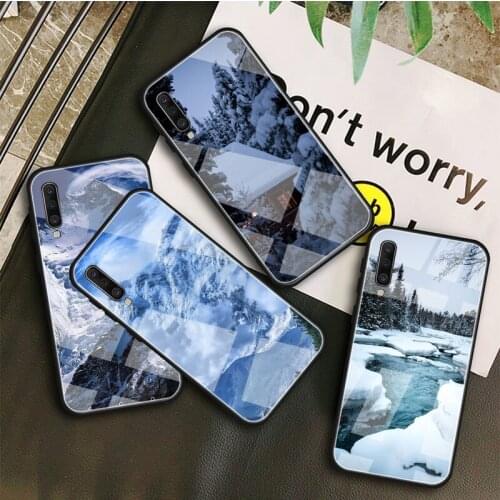 Snowy Mountain Tempered Glass Case For Samsung Galaxy A10S A20E A30S A40 A50S A60 A70 A80 A90 A6 A7 A8