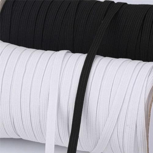 Julie Wang 10 Meters 3mm Elastic Cords Necklace White Black Sewing Elastic Band Masks Rope String Jewelry Making Accessory