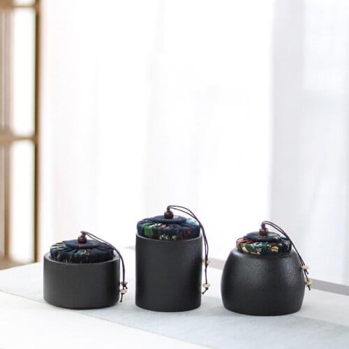 Ceramic Tea Caddy Travel Portable Small Tea Pot Jar Tea Box Sealed Storage Jar Teaware Home Decor Gift for Friend