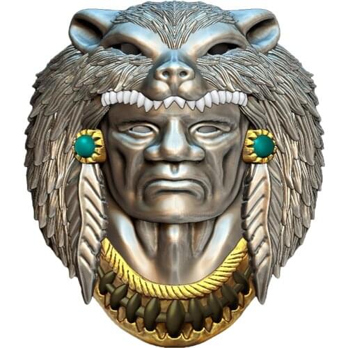Stainless Steel Ring Indian Werewolf Warrior Ring Tribal Chief Mens Jewelry