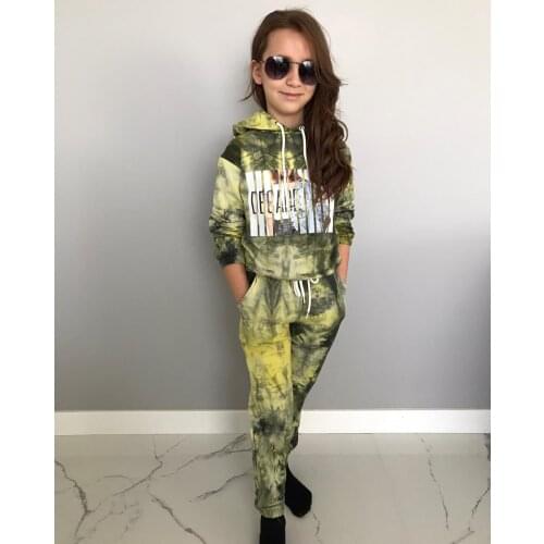 Four Seasons Hooded Batik Model 9-10 Years Soft 2-Piece Bottom Top Set Childrens Clothing Comfortable Clothing Kids Clothes