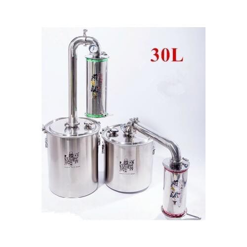 Hot! 30L Distiller Bar Household Wine Limbeck Distilled 304 Stainless Steel High Quality Vodka Maker Brew Alcohol Whisky