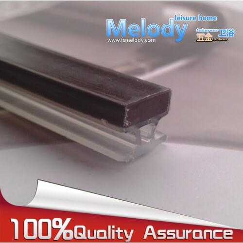 308E-8 Shower room sliding door Penetration type Magnetic Rubber Stripe seals 2.2m length fitting replacement(8*9)