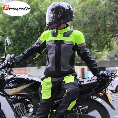 Motorcycle Jacket Pants Summer Breathable Motorcyclist Rider Knight Riding Protective Suit with Removable Waterproof Liner JK-42