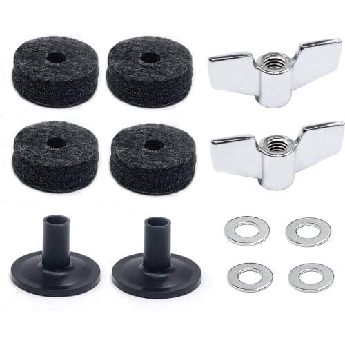 Drum Accessories Kit Cymbal Felts Cymbal Sleeves Wing Nuts