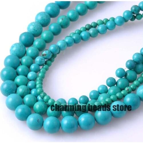 Natural calaite Stone Round Loose Beads 5AAAA top quality for jewelry making 4 6 8 10 MM Pick Size TRS0040