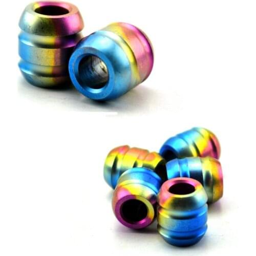 Knife DIY Knife Baked blue Titanium alloy pyramid Lanyard Pendant -Knife handle bead Phone pendant --1 piece price