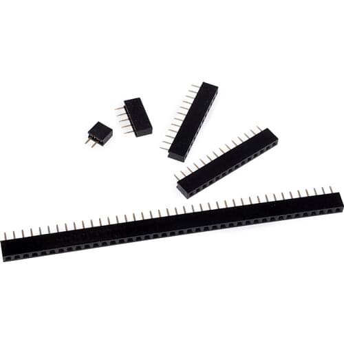 50Pcs/lot 2.0mm Pitch 2P-10/12/13/14/16/18/20/40 Pin Female Single Row Straight Header Strip Connector Gold plated high quality