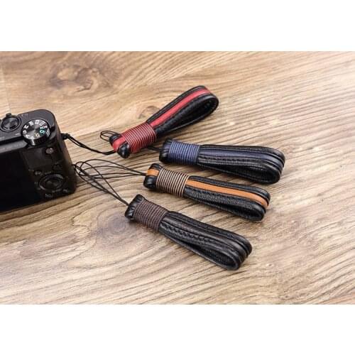 Original Handmade Leather Camera Finger Ring Straps Phone Hand Lanyard for Sony A6000/A5100/NEX5T Canon G7X/G1X Fujifilm X100