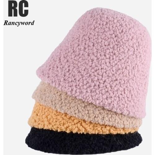 Real Rabbit Fur Bucket Hat Winter Warm Rabbit Cashmere Knitted Hats for Women Lady Thicken Bob Panama Outdoor Fisherman Hat Caps