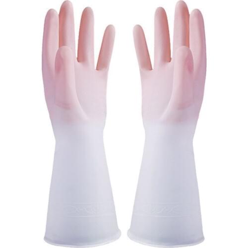 1 Set Household Waterproof Gloves Rubber kitchen Restaurant dish washing mitten Thin and light Multifunctional Cleaning gloves