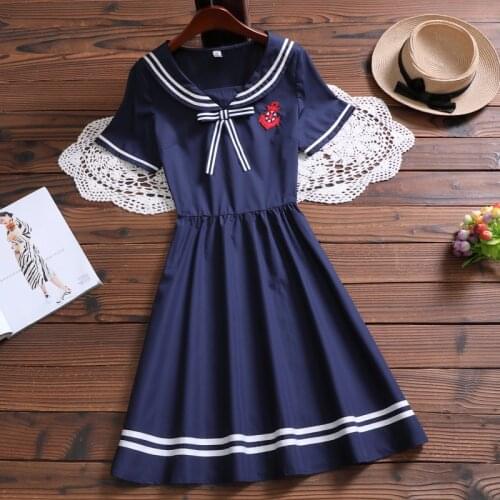 JK short sleeve cute kawaii sweet dress new arrival summer mori girl casual vestidos
