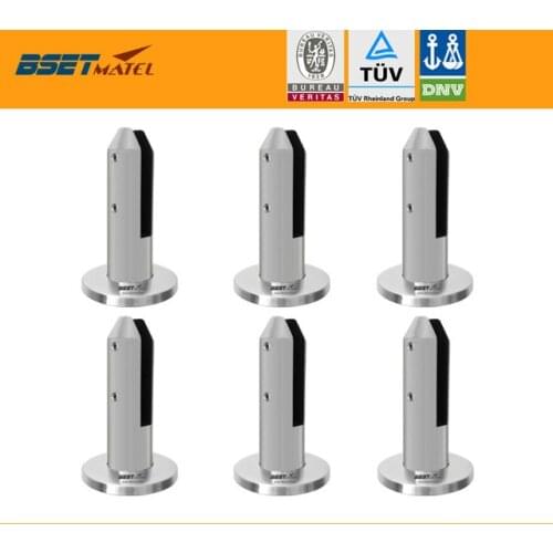 6XSatin polish Duplex 2205 Core Drill Spigot for Frameless Glass Swim Pool Fence