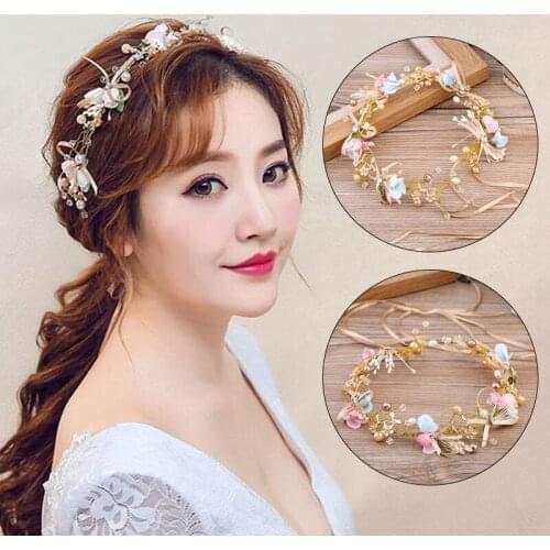 Pearl Crystal Flower Hair Accessories For Weddings/Proms/ Party Elegant Design Women Girls Headband Hair jewelry