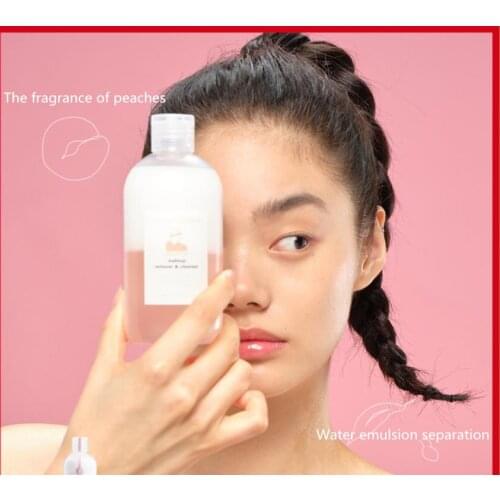 JC/Joocyee X LELECHA Face Eye Lip Makeup Remover Cleansing Peach Fragrance Water Emulsion Separation 300ML Gentle Deep Clean