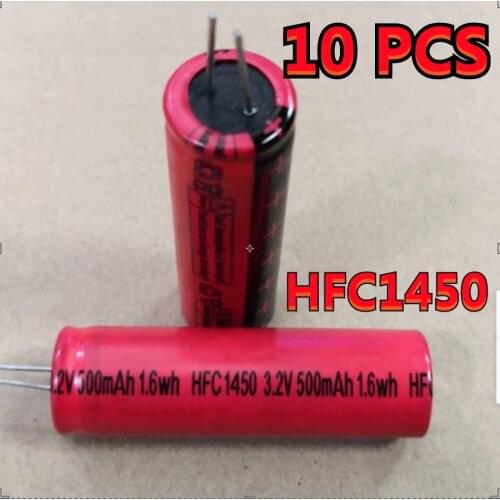 10PCS Original NEW HFC1450 High Rate Rechargeable 3.2V 1.6Wh Lithium Iron Phosphate 14500 Battery 500mah Power 10C Current 5A