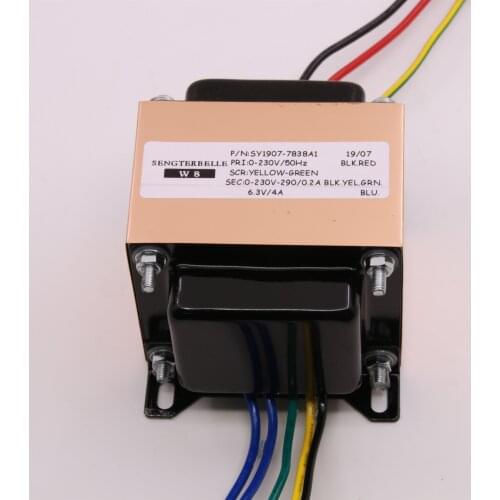 100W Audio EI Type Transformer Output 0V-230V-290V/0.2A+6.3V/4A Power Transformers For EL34 Class A Tube Amplifier