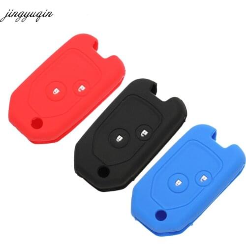 Jingyuqin 2 Buttons Refit Remote Flip Key Shell Case Fob Entry For Honda Odyssey Rigeline Accord CRV Civic Holder