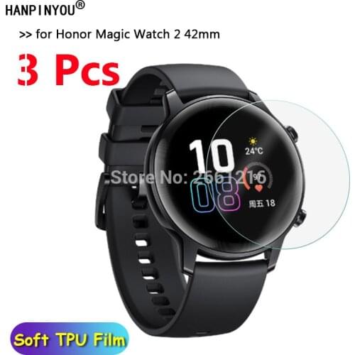 3 Pcs/Lot For HUAWEI Honor Magic Watch 2 42mm Sports Smart Watch Soft TPU Protective Film Screen Protector (Not Tempered Glass)