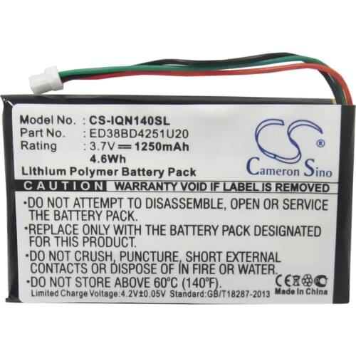 Cameron Sino 1250mAh Battery for Garmin Nuvi 1400/1450/1450T/1490/1490LMT/1490T/1490T Pro/1490TV,ED38BD4251U20