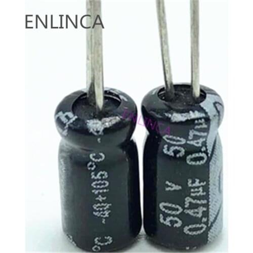 300pcs/lot BC07 50V 0.47UF aluminum electrolytic capacitor size 0.47UF 50V 50V0.47UF 20