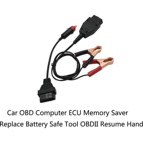 Car OBD2 ECU Memory Saver Battery Replacement Tool Automotive OBD 2 II Auto Emergency Power Supply Connector Cable