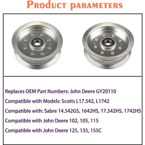 White Mower 13.33*13.33*3.09cm For John Deere Sabre Zinc Pulley Scotts L17.542, L1742 Single Slot Compatible with John Deere