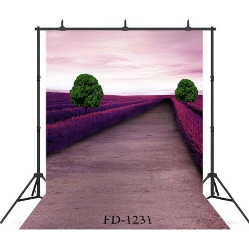 Flower Field Walkway Photographic Background For Photo Shoot Props Wedding Kids Baby Vinyl Cloth Photo Backdrop Photo Studio