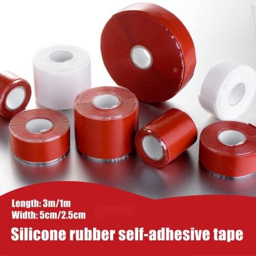 Hot White/Red Silicone Waterproof Performance Repair Tape Bonding Rescue Self Fusing Wire Hose Transparent Film Tape Duct Tape