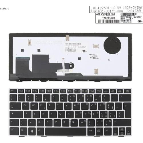 Italian Layout New Replacement Keyboard for HP EliteBook Revolve 810 G1 810 G2 810 G3 Laptop Silver Frame Backlit Backlight