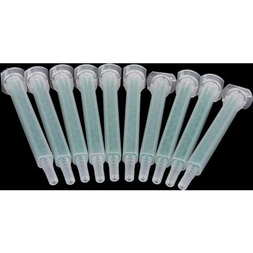 Good Resin AB Glue Gun Static Mixer Mixing Tube Mixing Nozzle Syringe Set 83mm for Two Component Liquid Mixing Machine 10pcs