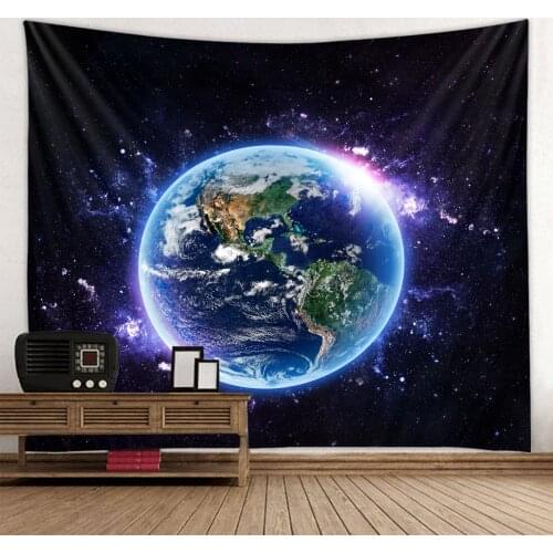 Kosmisch ruimtetapijt vanuit de ruimte en het universum om de aardse scène te zien psychedelische nevel wandtapijten mysterie, s