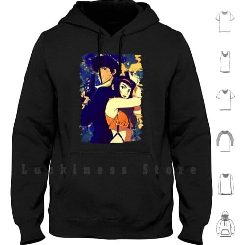 Cowboy Geo Hoodie Long Sleeve Anime Manga Japan Japanese Movie Tv Cartoon Hero Super Cool Power Comic Cowboy Bebop