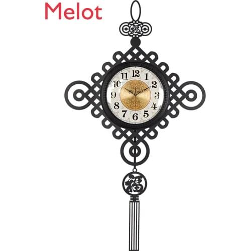 Metal Household Living Room Classical Clock Chinese Style Mute Elegant European Clock