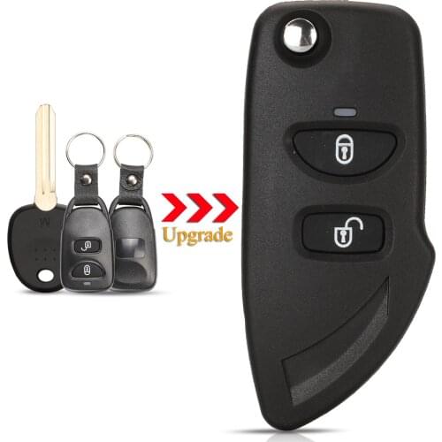 Kutery 2 Buttons Modified Remote Car Key Shell Case For Hyundai Santa Fe 2006-2012 Fit KIA Sedona Rondo