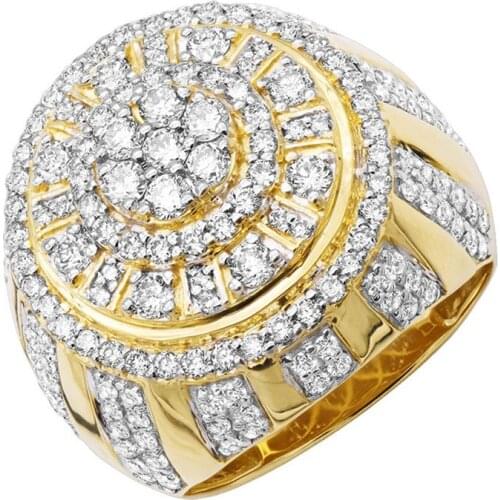 Mens Ring Hip Hop Iced Out High Quality Micro Pave CZ Finger Ring Round Square Rings for Women Men Boho Jewelry