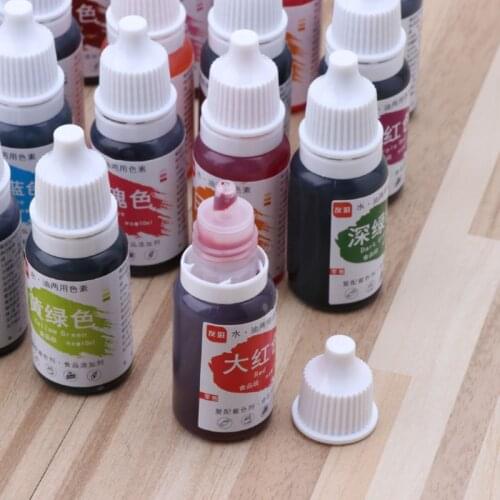 24 Colors 10ml Natural Ink Food Coloring Cake Pastries Cookies DIY Craft Pigment For Cake Decoration Frosting Icing Fond